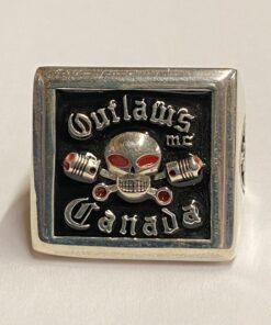 Square Sterling Outlaws Canada Ring