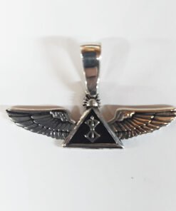 Sterling Extra Small Widow Sons Triangle with Berserker Symbol