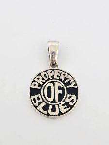Round Sterling Sliver Blues MC Property Pendant