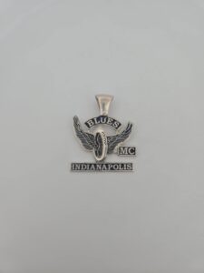 Small Sterling Blues MC Indianapolis Pendant