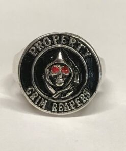 Sterling Silver Property of Grim Reapers Ring