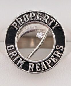Sterling Silver Property ff Grim Reapers Ring with CZ