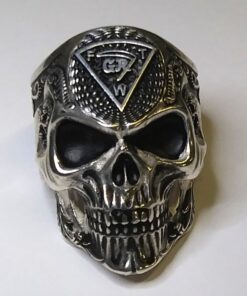 Sterling Grim Reaper Skull Ring