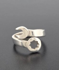Ladies Sterling Open End Box Wrench Ring