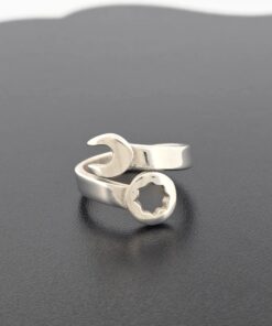 Alternative view of Ladies Sterling Open End Box Wrench Ring