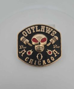 Brass Outlaws Old School Charlie Cushion Shaped AOA Chicago Buckle