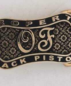 Property of Black Pistons Brass Buckle