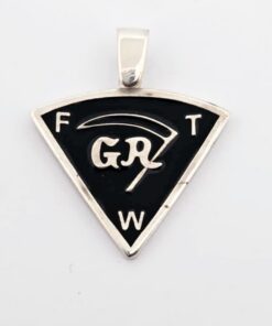 Mens Sterling Large FTW GR Triangle Pendant