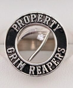 Sterling Property of Grim Reapers Ring Set w Diamond