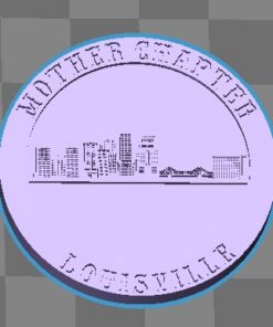 Alternative view of Brass Grim Reaper Kentucky Coin
