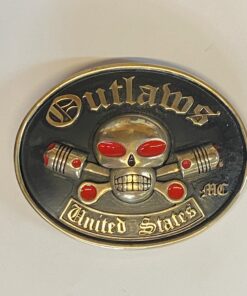 XL Oval Brass Outlaws United States Buckle