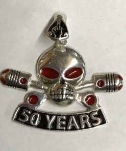 Alternative view of Large 10k 3D Printed Charlie Pendant with 30 Year Rocker