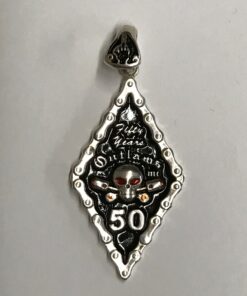 Large 10k Diamond Shaped Charlie Pendant with 50 Year Rocker