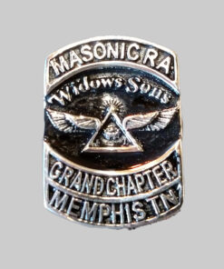 Sterling Ring with MASONIC RA GRAND CHAPTER, MEMPHIS, TN on the rockers and Widows Sons above the Masonic symbol