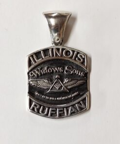Sterling Widows Sons Masonic Riders Association Pendant Ruffian Chapter
