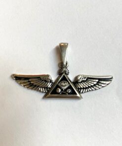 Sterling Extra Small Widows Sons Lady Wing Pendant
