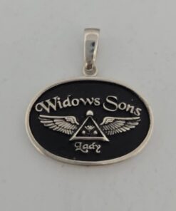 Sterling Oval Widows Sons Lady Pendant