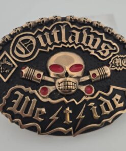 Small Brass Outlaws Westside Buckle