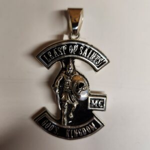 Sterling Least of Saints MC Pendant Small