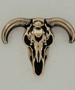 Brass Winwalkers MC Cow Skull Pin