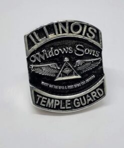 Mens Sterling Widows Sons Illinois Temple Guard Ring
