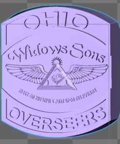 Mens Sterling Widows Sons Ohio Overseers Ring